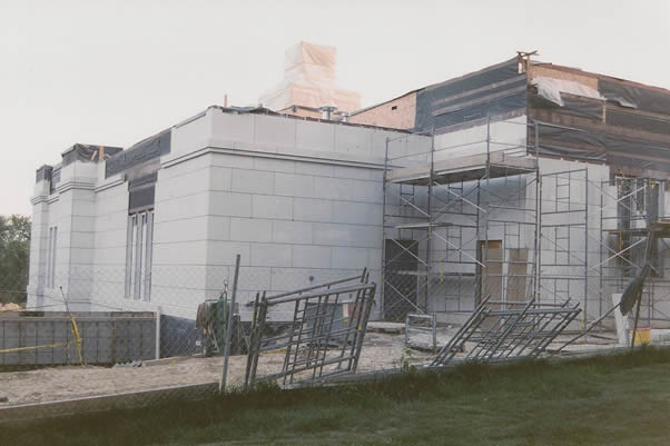 Adding Bethel white granite to Exterior of Winter Quarters Temple